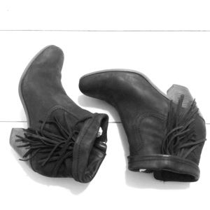 Sam Edelman Louie Leather Fringe Ankle Booties